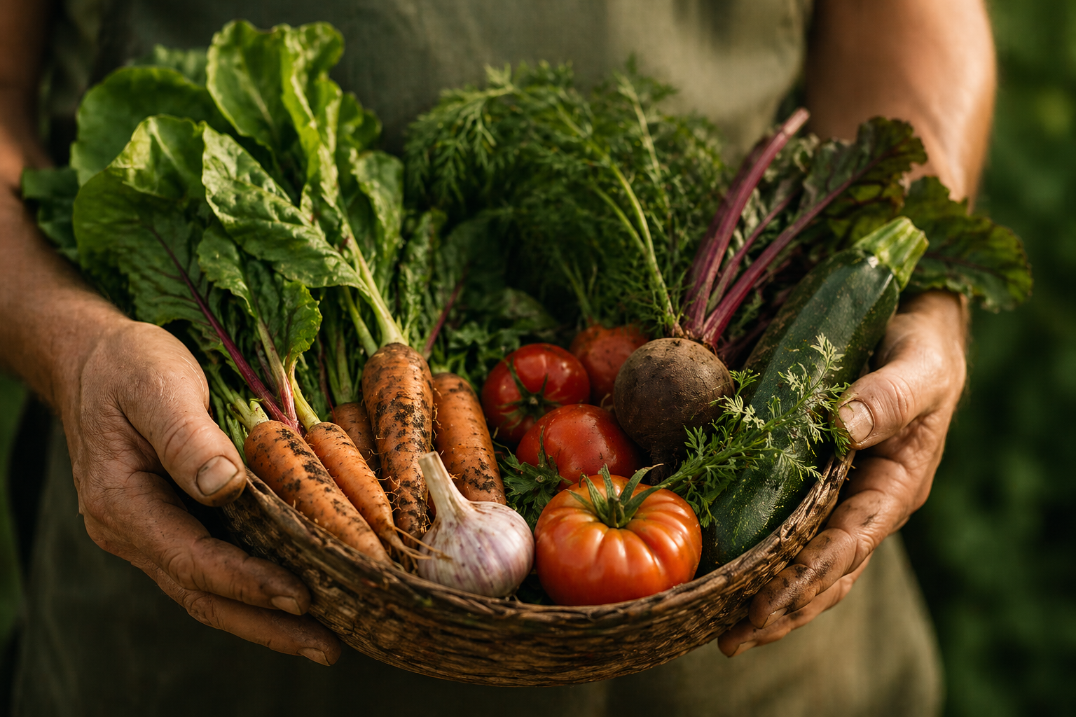 Producteur bio montrant les produits qu'il va vendre sur un marché Marseille